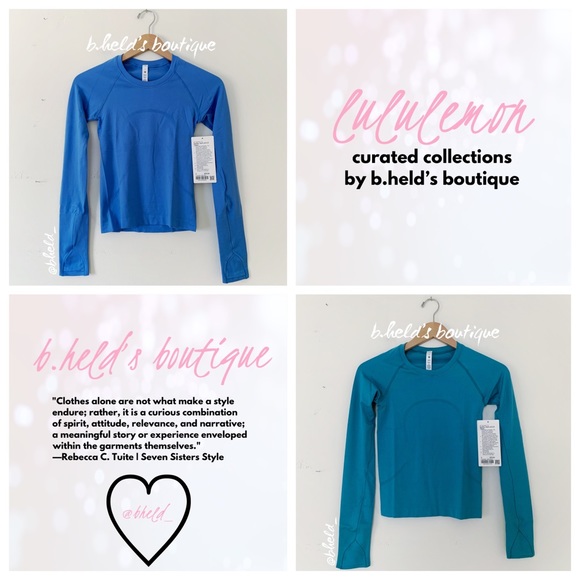 🐳🌊 lululemon Blue Tides Swiftly Tech Long Sleeve Shirt Bundle Size 2 New NWT - Picture 11 of 11